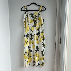 Lemon Print White Dress